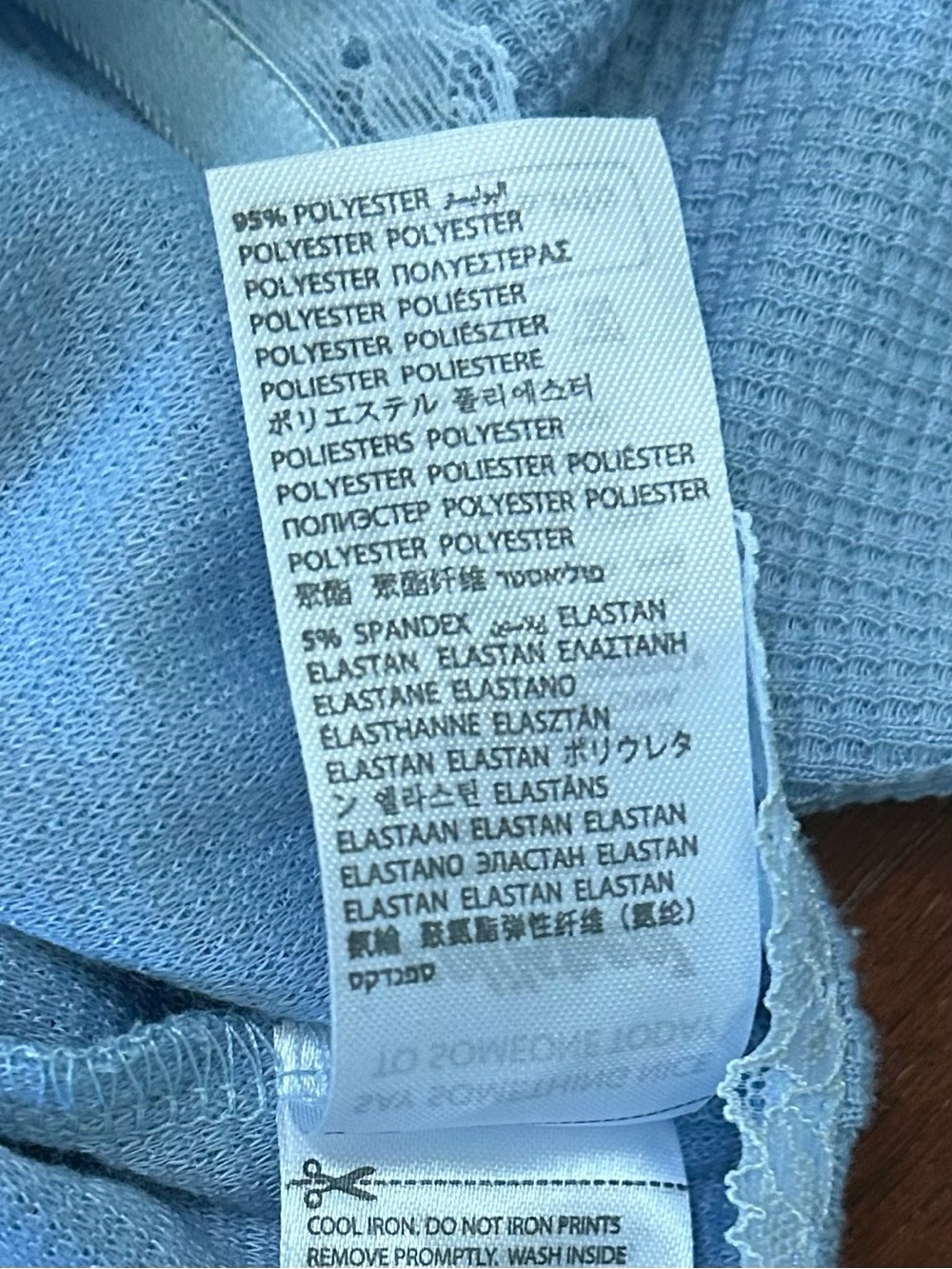 Edikted GRWM Cropped Waffle Top in Light Blue size S - Picture 9 of 9